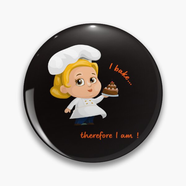 Item preview, I Bake... therefore I am ! designed and sold by JenGo Creative.