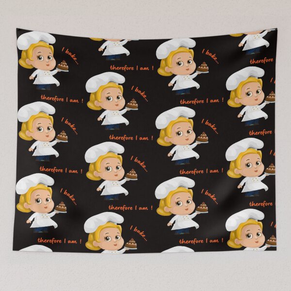 Item preview, I Bake... therefore I am ! designed and sold by JenGo Creative.