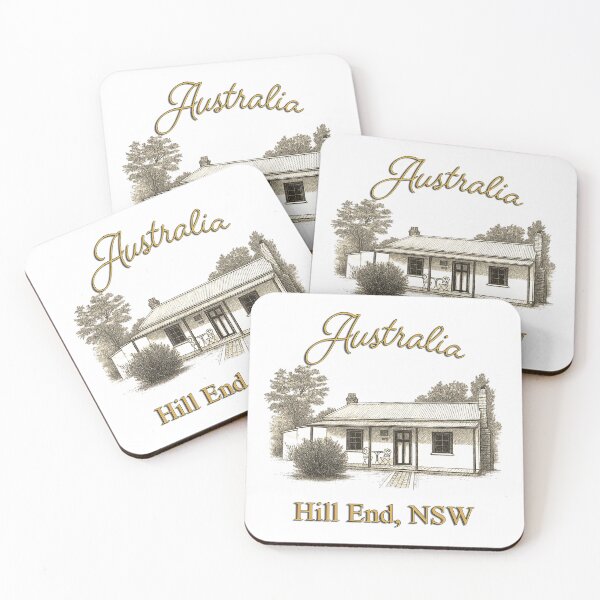 Item preview, Australian Landscapes - Hill End, NSW - Hill End Pines Cottage Sketch designed and sold by Michael van der Hoorn.