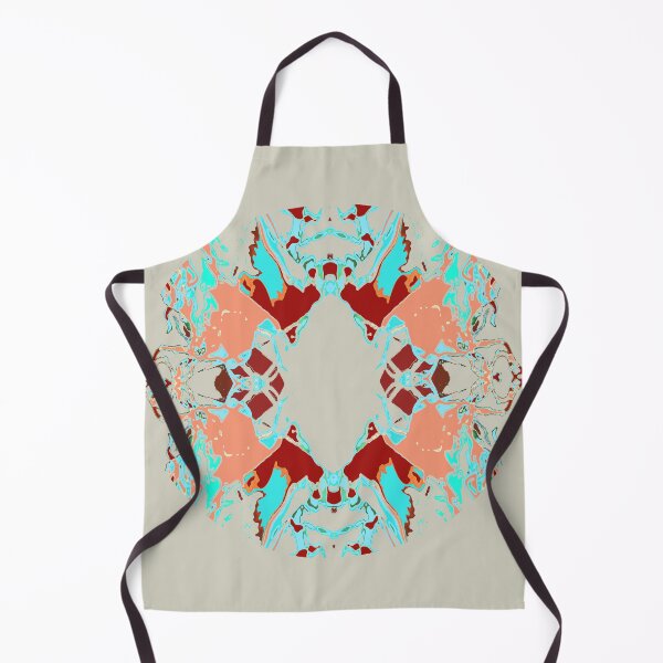 Artikelvorschau, Mint Lachs Braun Floral Mandala auf Grau entworfen und verkauft von ElasticPixels.