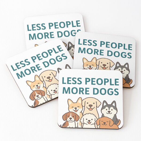 Item preview, less people more dogs designed and sold by Mood Twist.