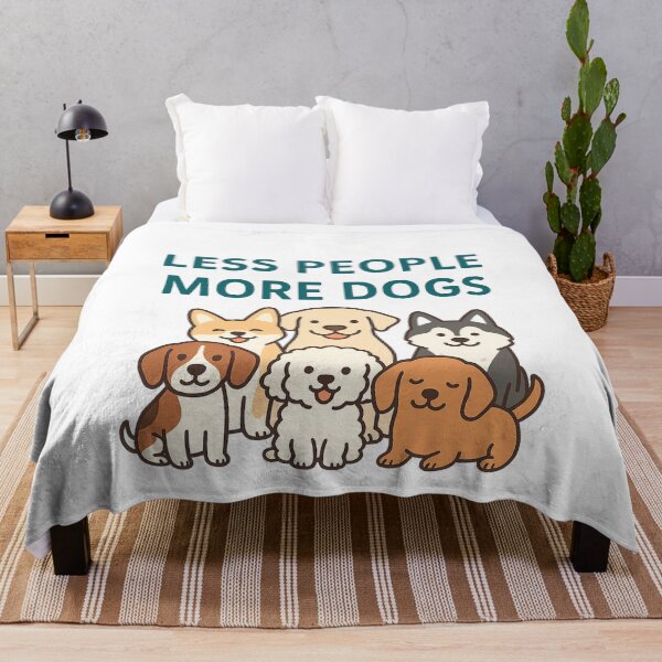 Item preview, less people more dogs designed and sold by Mood Twist.