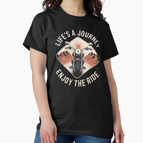 Item preview, Life’s A Journey Enjoy the Ride - It's a great gift for a motorcycle enthusiast who loves freedom, adventure, and vintage style. designed and sold by ZyziowskyArt.