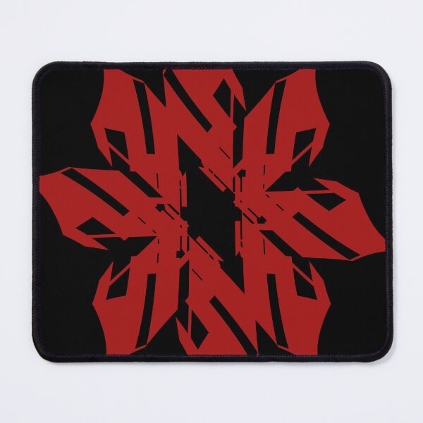 Item preview, Flor abstracta roja oscura sobre negro designed and sold by ElasticPixels.