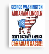 Abe Lincoln George Washington History Prank Canvas Print