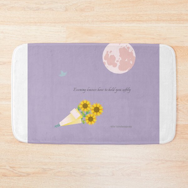 Item preview, Evening Knows – Minimal Night Flower & Quote | KW KindWaves designed and sold by KWkindwaves.