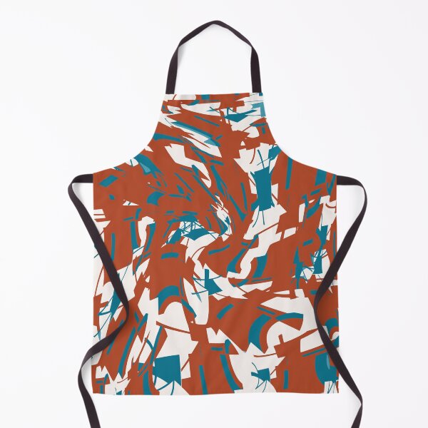 Item preview, Rust with Turquoise Swirling Abstract Floral Design designed and sold by ElasticPixels.