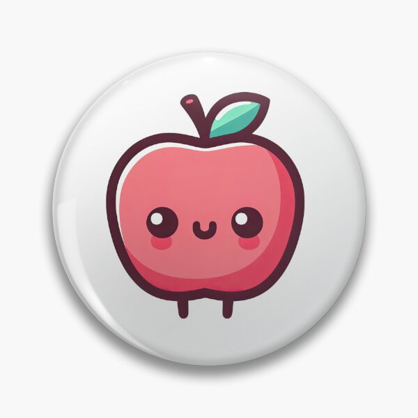 Item preview, Cute Kawaii Apple Cartoon Character Illustration designed and sold by ArtfulWeave.