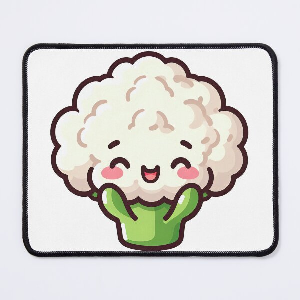 Item preview, Smiling Kawaii Cauliflower Cartoon Vegetable Character designed and sold by ArtfulWeave.