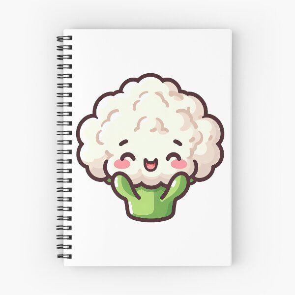 Item preview, Smiling Kawaii Cauliflower Cartoon Vegetable Character designed and sold by ArtfulWeave.