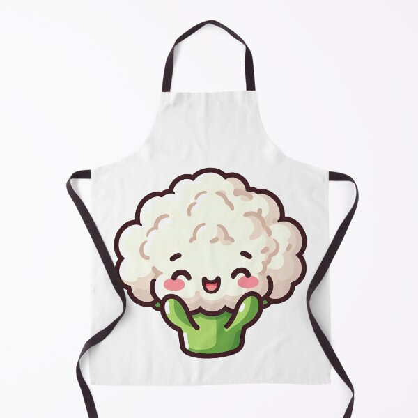 Item preview, Smiling Kawaii Cauliflower Cartoon Vegetable Character designed and sold by ArtfulWeave.