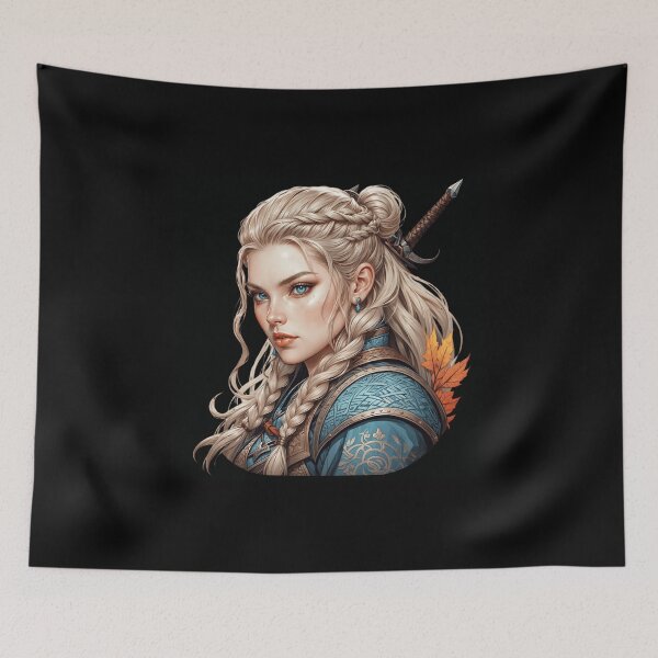 Item preview, Viking barbarian warrior woman - Valkyrie designed and sold by Danh Style.