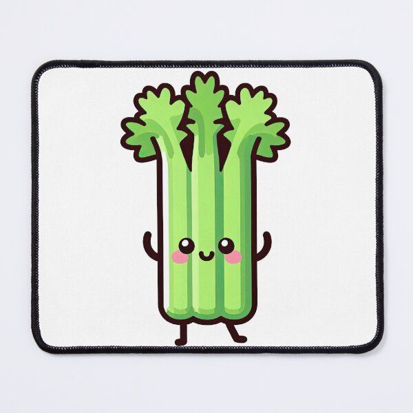 Item preview, Adorable Kawaii Celery Cartoon Character Illustration designed and sold by ArtfulWeave.