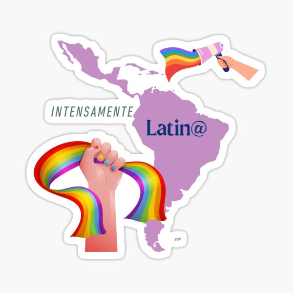 Item preview, Intensamente Latin@ LGBTQ Pride Map Design designed and sold by AlmaConYapa.