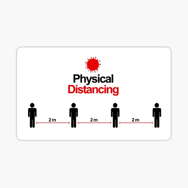 Item preview, Physical Distancing Sign 2m designed and sold by tiffsmarket.