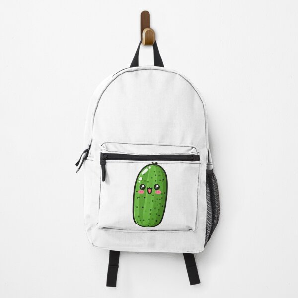 Item preview, Kawaii Cucumber Cartoon Character with Happy Face designed and sold by ArtfulWeave.