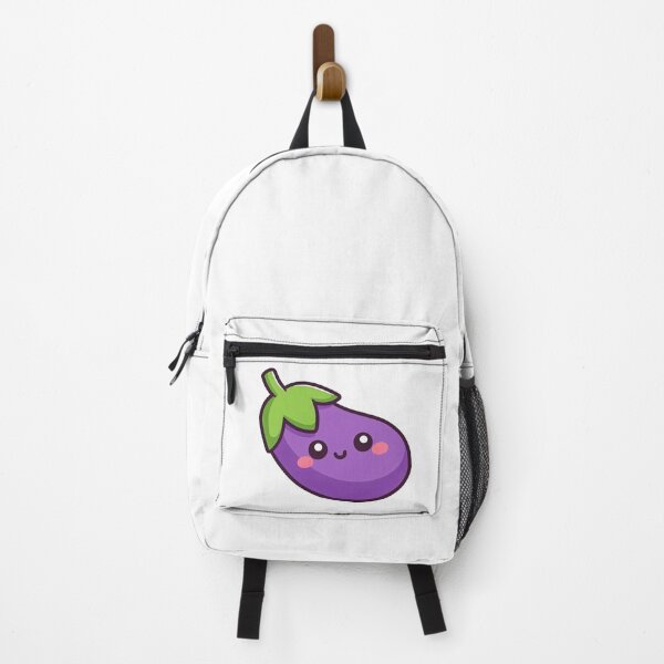 Item preview, Smiling Kawaii Eggplant Cartoon Character Illustration designed and sold by ArtfulWeave.