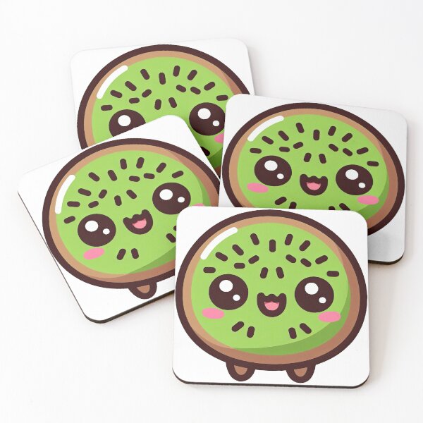 Item preview, Smiling Kawaii Kiwi Cartoon Fruit Character designed and sold by ArtfulWeave.
