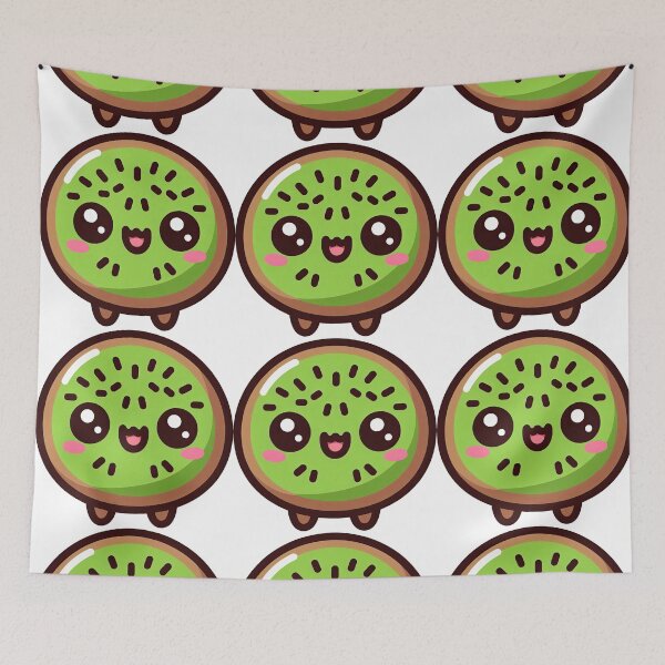 Item preview, Smiling Kawaii Kiwi Cartoon Fruit Character designed and sold by ArtfulWeave.