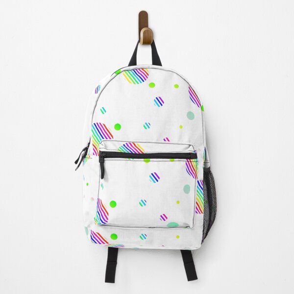 Item preview, White rainbow abstract circles design | circle pattern  designed and sold by lausn.