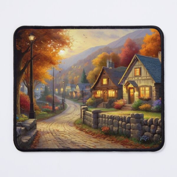 Item preview, Painted Paths of the Autumn Village designed and sold by BlareBlare.