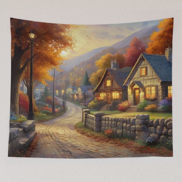 Item preview, Painted Paths of the Autumn Village designed and sold by BlareBlare.