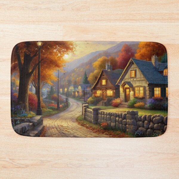 Item preview, Painted Paths of the Autumn Village designed and sold by BlareBlare.