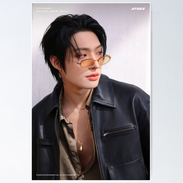 Item preview, ATEEZ Mingi abs 에이티즈 GOLDEN HOUR Part 3 Lemon Drop Title Poster kpop atiny summer boyfriend vibes designed and sold by Kpop-Noona.