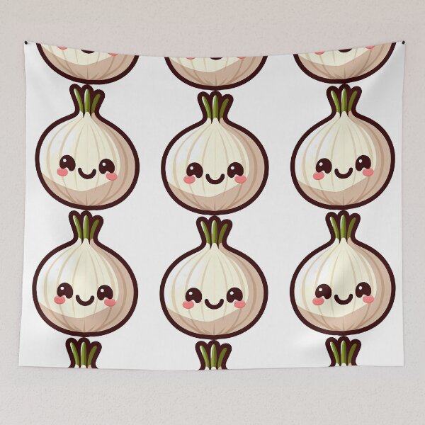 Item preview, Cute Kawaii Onion Cartoon Vegetable Character designed and sold by ArtfulWeave.