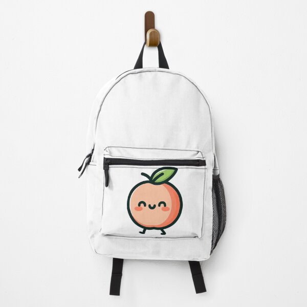 Item preview, Adorable Kawaii Peach Cartoon Fruit Character designed and sold by ArtfulWeave.