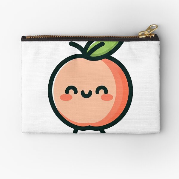 Item preview, Adorable Kawaii Peach Cartoon Fruit Character designed and sold by ArtfulWeave.