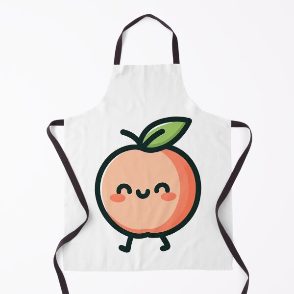 Item preview, Adorable Kawaii Peach Cartoon Fruit Character designed and sold by ArtfulWeave.