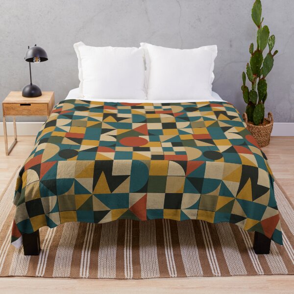 Item preview, Modern Bauhaus Earthtone Grid Print designed and sold by SUNAGIMO9999.
