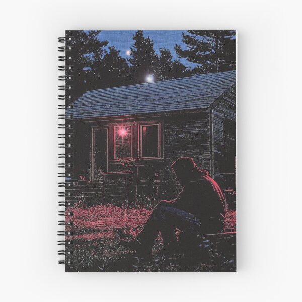 Item preview, Sad Lofi Anime Boy Cabin in the Woods designed and sold by V-Fantasy.