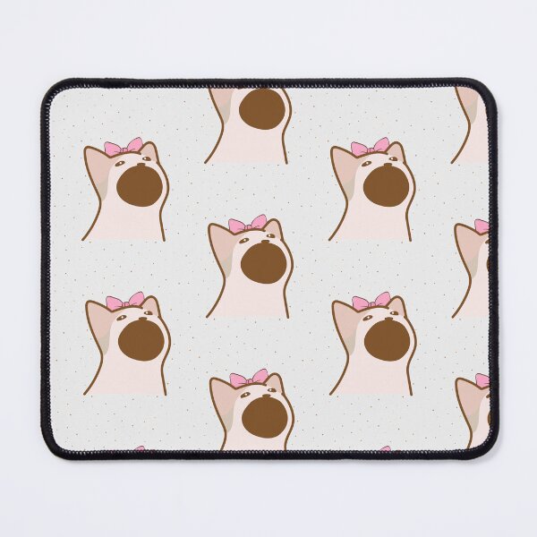 Item preview, Surprised Kawaii Cat with Pink Bow designed and sold by ajito-dulce.