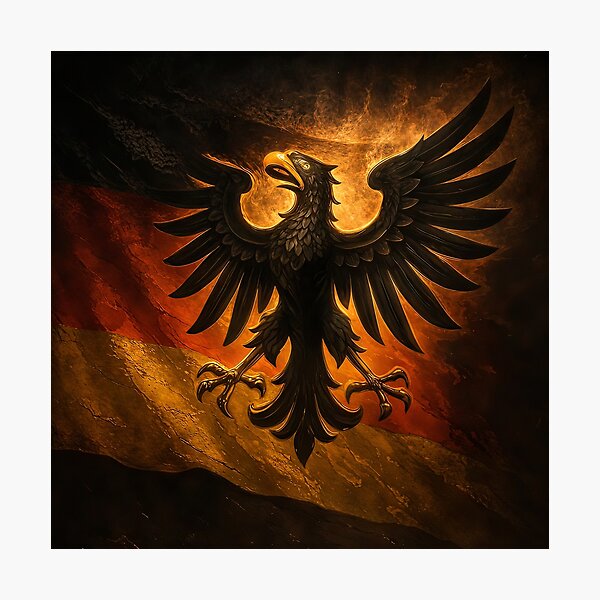 Item preview, Federal eagle above the German flag – epic symbol of national strength designed and sold by Sascha-Heiko.