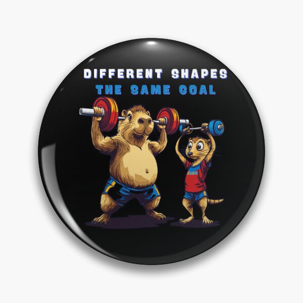 Item preview, Different Shapes, The Same Goal - Capybara & Meerkat Workout Design designed and sold by JRprojects.