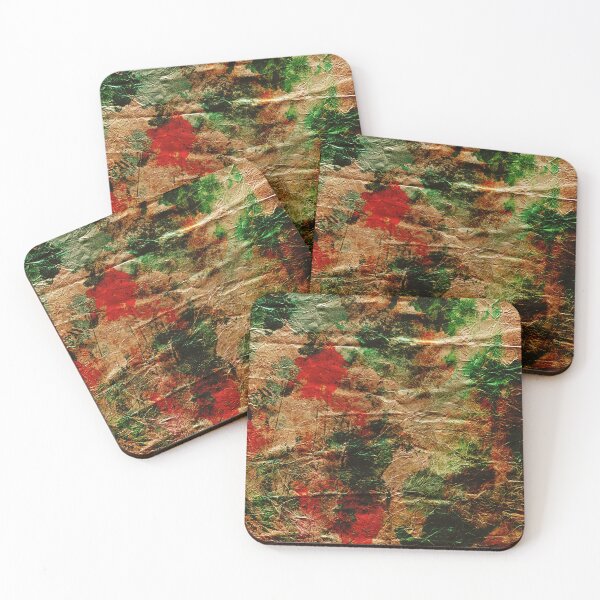 Item preview, Abstract splashes of red and green designed and sold by NickDedidis.