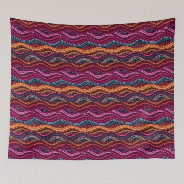 Item preview, Elegant Warm Abstract Wave Background – Red, Orange, Purple & Teal Gradient Flow designed and sold by Unlimited-Style.