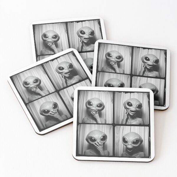 Item preview, Retro Photobooth Gray Alien | Vintage Alien Encounter designed and sold by RockFireMerch.