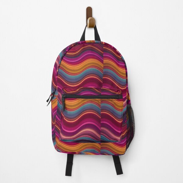 Item preview, Elegant Warm Abstract Wave Background – Red, Orange, Purple & Teal Gradient Flow designed and sold by Unlimited-Style.