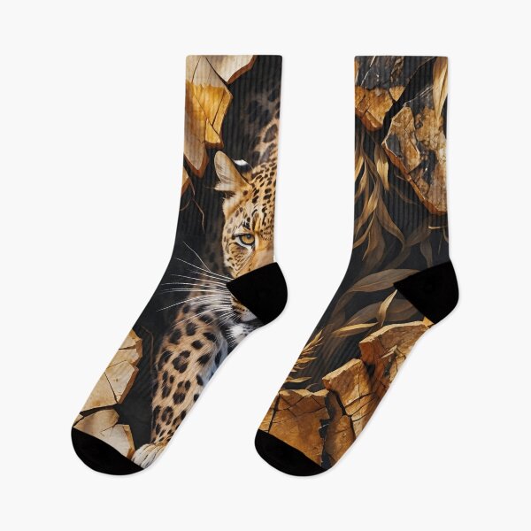 Item preview, Veinbound Leopard – Cracked Earth & Golden Foliage Power by LaLi Designs designed and sold by LaLi-Designs.