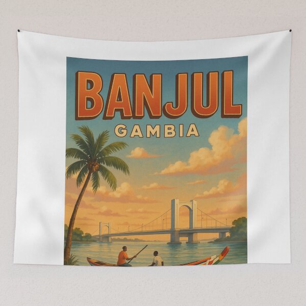 Item preview, Banjul River Scene and Denton Bridge, Gambia designed and sold by Aryabek.