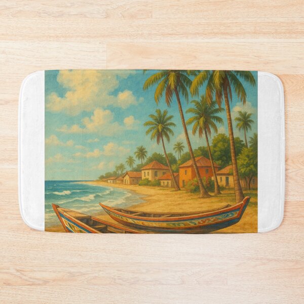 Item preview, Serekunda Beachfront with Canoes, Gambia designed and sold by Aryabek.