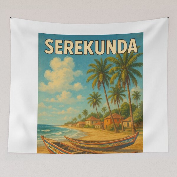 Item preview, Serekunda Beachfront with Canoes, Gambia designed and sold by Aryabek.