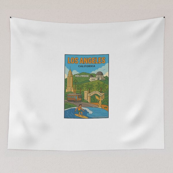 Item preview, Los Angeles, California – Retro Travel Design designed and sold by Explore That City.