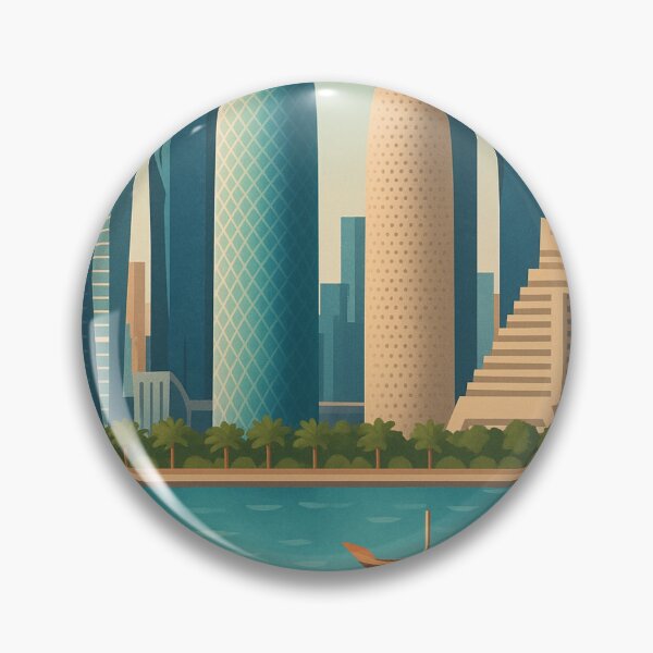 Item preview, Doha Skyline and Dhow Boat, Qatar designed and sold by Aryabek.