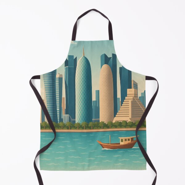 Item preview, Doha Skyline and Dhow Boat, Qatar designed and sold by Aryabek.