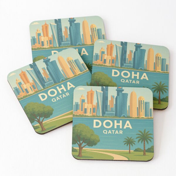 Item preview,  Doha Skyline from Corniche Park, Qatar designed and sold by Aryabek.