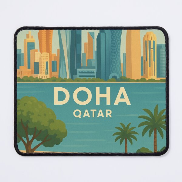 Item preview, Doha Skyline from Corniche Park, Qatar designed and sold by Aryabek.